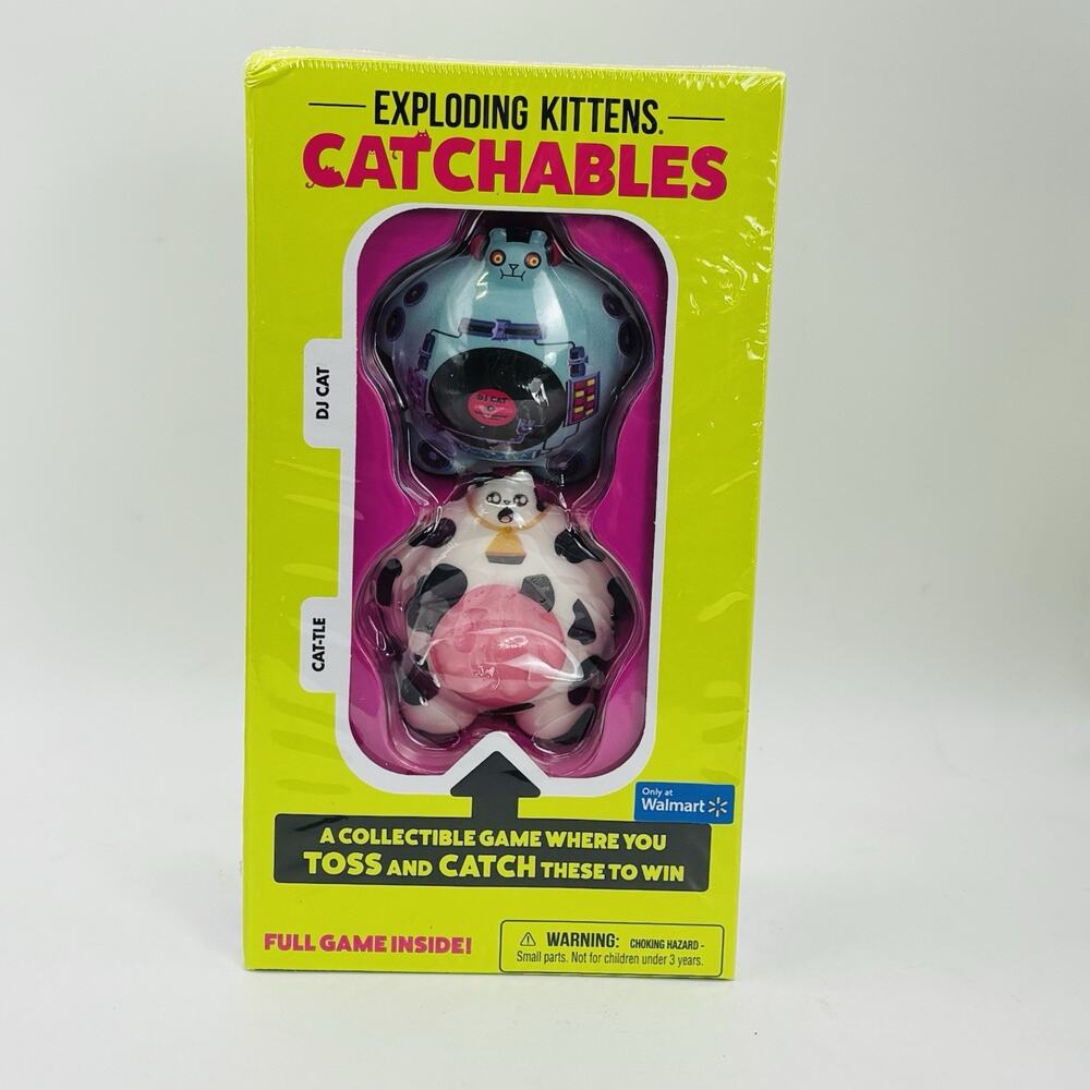 Exploding Kittens Catchables 2pk DJ Cat & Cattle Party Game. New. Sealed! - Picture 2 of 7
